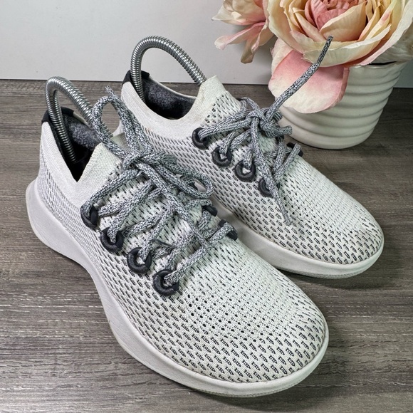 Allbirds Tree Dashers Blizzard/Hazel Cobalt Women's Size 7 EUC $140 - Picture 4 of 9